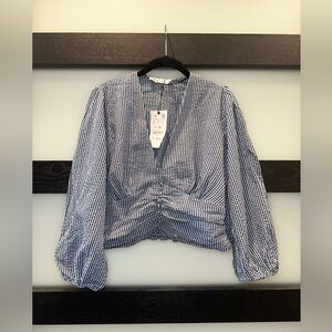 Zara Plunging Ruched Top